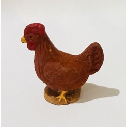 Poule rousse droite, santon...