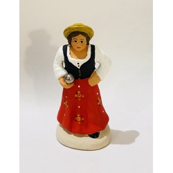 Bouliste femme rouge,...