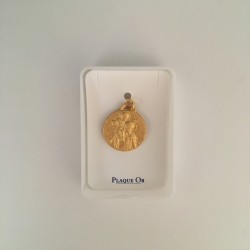 médaille Saint Christophe plaqué-or 18 mm