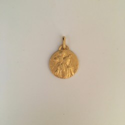médaille Saint Christophe plaqué-or 18 mm
