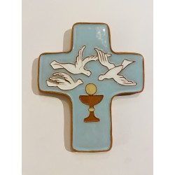 Croix en céramique calice...