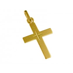 Croix diamantée plaqué-or