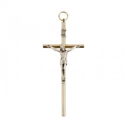 Croix métal doré, Christ...