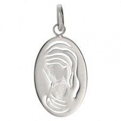 Médaille argent ovale...