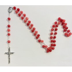 Chapelet verre rouge