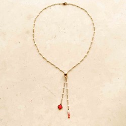 Collier Ichtus orange,...