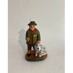 Chasseur et son chien,...