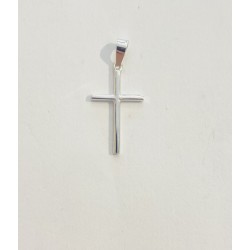 Croix argent bâton fine...