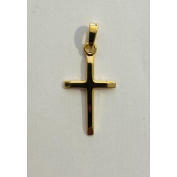 Croix plaqué-or biseau sans...