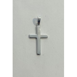 Croix argent plate sans Christ