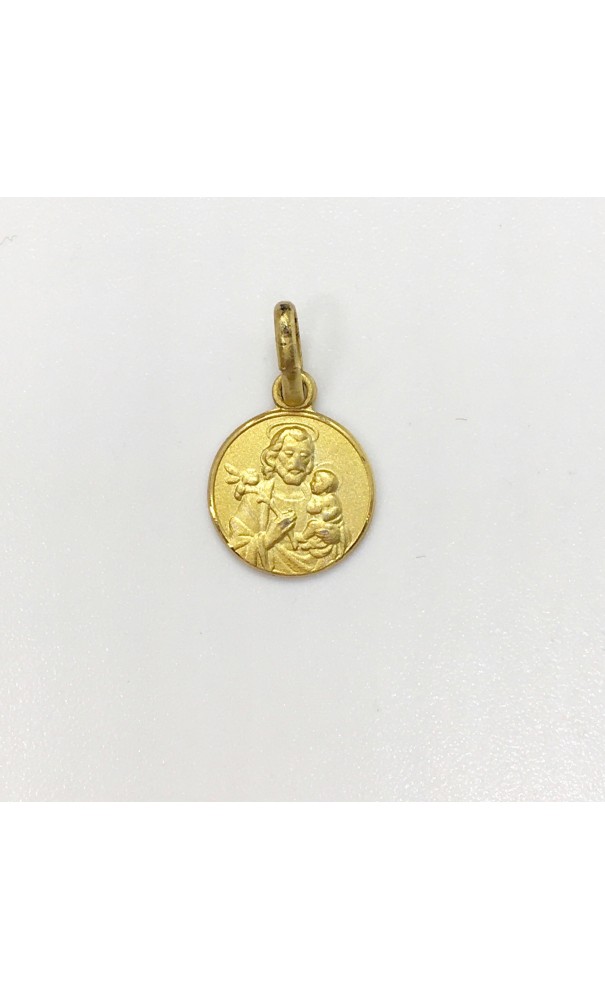 médaille Saint Joseph plaqué-or 10 mm