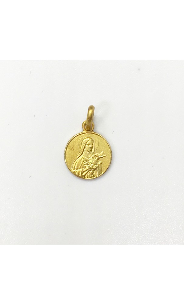 médaille Sainte Thérèse plaqué-or 10 mm