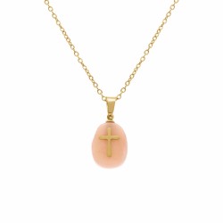 Collier acier doré...