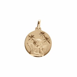 Medaille plaqué-or ange...