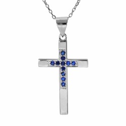Collier argent croix oxydes...