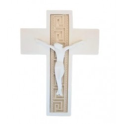 Crucifix moderne blanc et...