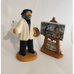 Peintre et son chevalet,...
