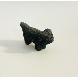 Chien noir, santon de...