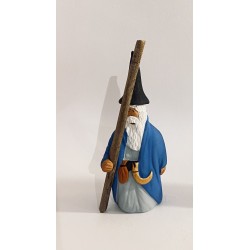 Druide manteau bleu, robe...