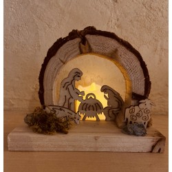 Crèche arche en bois clair...