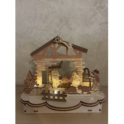 Nativité en bois clair...