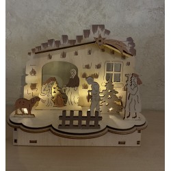 Nativité en bois clair...