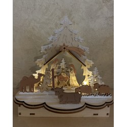 Nativité en bois clair...