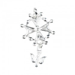Croix argent huguenote 2,5 cm
