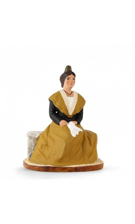 Arlésienne assise jaune