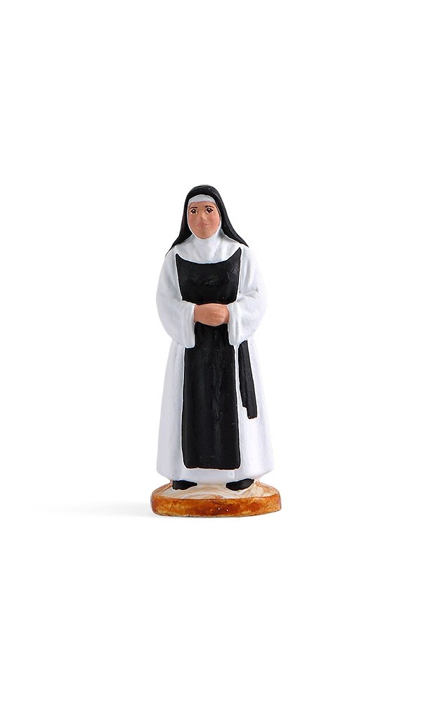 Santons De Provence Arterra - Poissonnière 'Les Blancs' - 7 Cm - Argile Peinte à La Main - Artisanat Français