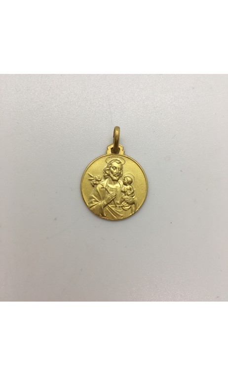 médaille Saint Joseph plaqué-or 18 mm