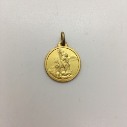 médaille Saint Michel plaqué-or 18 mm