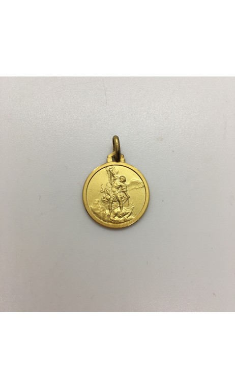 médaille Saint Michel plaqué-or 18 mm