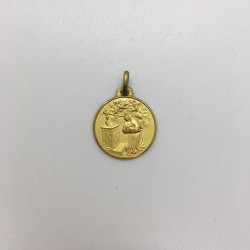 médaille Sainte Rita plaqué-or 18 mm