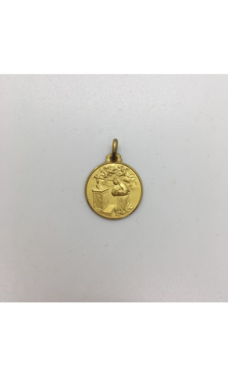 médaille Sainte Rita plaqué-or 18 mm