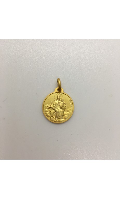 médaille du Scapulaire plaqué-or 15 mm médaille du Scapulaire plaqué-or 15 mm