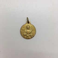 médaille Sainte Lucie plaqué-or 18 mm