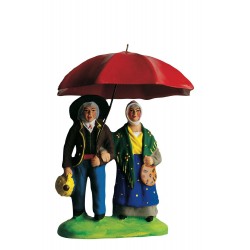 Couple sous le parapluie