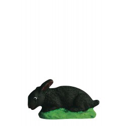 lapin couché noir