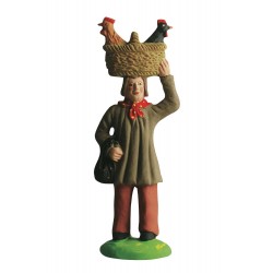 Homme aux poules