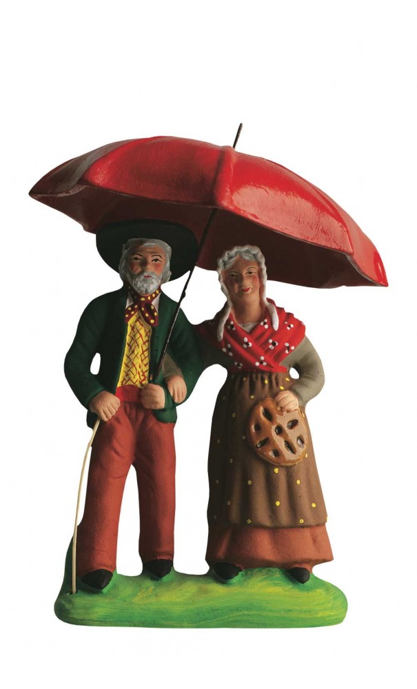 Couple sous le parapluie