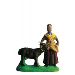 Femme à la chèvre santon Marcel Carbonel 9cm