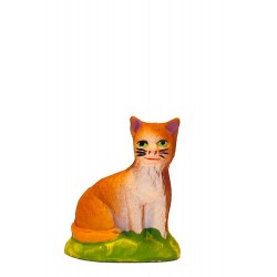 Chat roux santon Marcel Carbonel 9cm