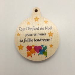 Message déco bois boule de...