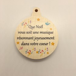 Message déco bois boule de...