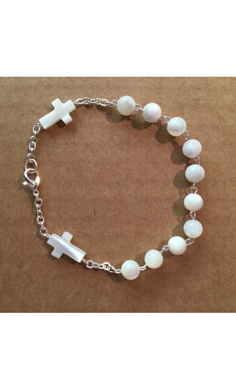 Bracelet-dizainier boules nacre
