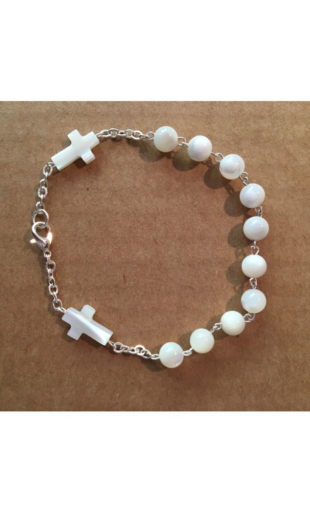 Bracelet-dizainier boules nacre