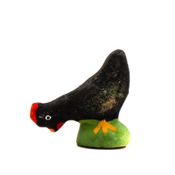 Poule picorante noire,...