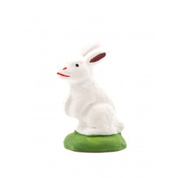 Lapin droit blanc santon...