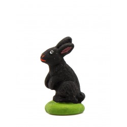 Lapin droit noir santon...